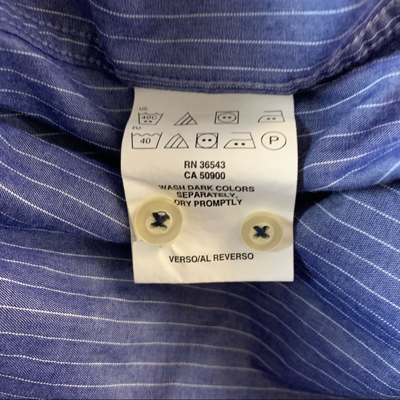 Tommy Hilfiger blue and white dress shirt - Picture 5 of 5